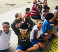 AULA DE SEGURANÇA FERROVIÁRIA - ESCOLA GENERAL TIBÚRCIO - BAIRRO PORTO DE SANTANA/CARIACICA