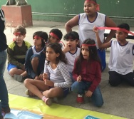 AULA DE SEGURANÇA FERROVIÁRIA - ESCOLA GENERAL TIBÚRCIO - BAIRRO PORTO DE SANTANA/CARIACICA