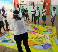 AULA DE SEGURANÇA FERROVIÁRIA - ESCOLA ANTÔNIO COUTINHO - BAIRRO RETIRO SAUDOSO/CARIACICA