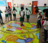 AULA DE SEGURANÇA FERROVIÁRIA - ESCOLA ANTÔNIO COUTINHO - BAIRRO RETIRO SAUDOSO/CARIACICA