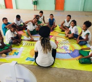 AULA DE SEGURANÇA FERROVIÁRIA - ESCOLA ANTÔNIO COUTINHO - BAIRRO RETIRO SAUDOSO/CARIACICA