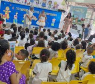 MAIS DE 400 CRIANÇAS FORAM CONTEMPLADAS COM LIVROS DOS CLÁSSICOS DA LITERATURA