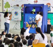 PROJETO COLORIR SUSTENTÁVEL - START COM SHOW DE BONECOS - ETAPA COMPOSTEIRA - PRESENÇA VIP DO  TIO DIU - CMEI SILVESTRE
