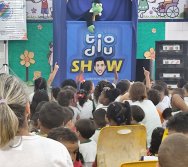 PROJETO COLORIR SUSTENTÁVEL - START COM SHOW DE BONECOS - ETAPA COMPOSTEIRA - PRESENÇA VIP DO  TIO DIU - CMEI SILVESTRE