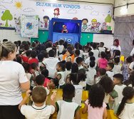 PROJETO COLORIR SUSTENTÁVEL - START COM SHOW DE BONECOS - ETAPA COMPOSTEIRA - PRESENÇA VIP DO  TIO DIU - CMEI SILVESTRE