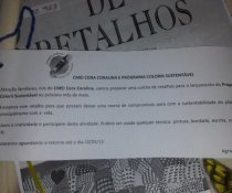 CURSO DE APRIMORAMENTO DE PROFESSORES - CMEI CORA CORALINA - ATIVIDADE COLCHA DE RETALHOS