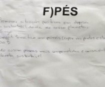 DINÂMICA O BONECO NO CURSO SUSTENTABILIDADE MINISTRADO NA EMEF VALÉRIA MARIA MIRANDA