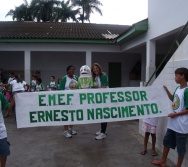 PC3ES  - CULMINÂNCIA DO PROJETO NA ESCOLA PROF ERNESTO NASCIMENTO COM PASSEATA NA RUA
