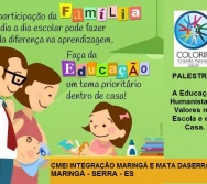 PALESTRA PARA PAIS SOBRE EDUCAÇÃO HUMANISTA DE VALORES NA ESCOLA E EM CASA