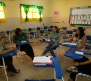 Reunião de adesão ao Projeto NA TRILHA DOS VALORES da EMEF ANTÔNIO VIEIRA DE REZENDE - SERRA