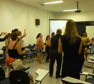 Oficina de Contação de histórias com turma de pedagogia da FACULDADE NOVO MILÊNIO