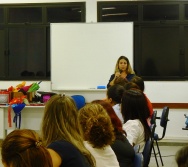 Oficina de Contação de histórias com turma de pedagogia da FACULDADE NOVO MILÊNIO