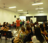 Oficina de Contação de histórias com turma de pedagogia da FACULDADE NOVO MILÊNIO