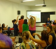 Oficina de Contação de histórias com turma de pedagogia da FACULDADE NOVO MILÊNIO