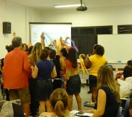 Oficina de Contação de histórias com turma de pedagogia da FACULDADE NOVO MILÊNIO