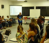 Oficina de Contação de histórias com turma de pedagogia da FACULDADE NOVO MILÊNIO