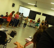 Oficina de Contação de histórias com turma de pedagogia da FACULDADE NOVO MILÊNIO