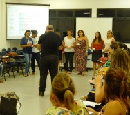 Oficina de Contação de histórias com turma de pedagogia da FACULDADE NOVO MILÊNIO