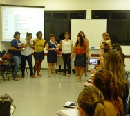 Oficina de Contação de histórias com turma de pedagogia da FACULDADE NOVO MILÊNIO