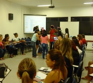 Oficina de Contação de histórias com turma de pedagogia da FACULDADE NOVO MILÊNIO