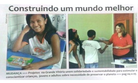 MATÉRIA SOBRE A EDUCAÇÃO HUMANISTA DE VALORES IMPLANTADA PELO COLORIR NAS ESCOLAS DA GRANDE VITÓRIA.