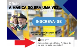 VAGAS ENCERRADAS! OFICINA A MÁGICA DO ERA UMA VEZ! FABRA - SERRA - ES.